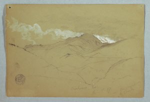 Utsikt från öster om berget Chimborazo, Ecuador av Frederic Edwin Church