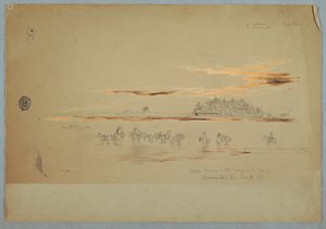 Vattenbärare på Magdalena (bukten), Barranquilla, Republiken Nueva Grenada, nu Colombia av Frederic Edwin Church