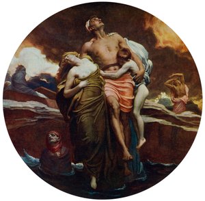 Och havet gav upp de döda som fanns i det, utställd 1892, 1912. av Frederic Leighton