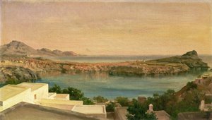 Lindos, Rhodos, ca 1867 (olja på duk) av Frederic Leighton