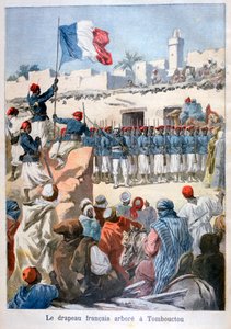 Hissen av den franska flaggan i Timbuktu, 1894