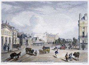Boulevard du Temple - i "Paris 1832" av Martens