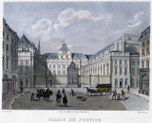 Justitiepalatset - i ""Paris 1832" av Martens