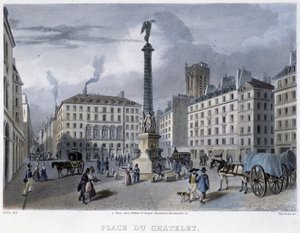 Place du Chatelet - i ""Paris 1832" av Martens