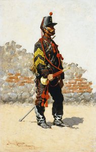 Bugler av kavalleriet, 1889 av Frederic Remington
