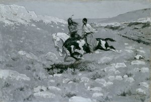 Ceremonin för den snabbaste hästen av Frederic Remington