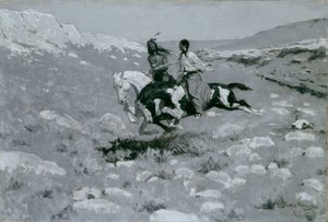 Ceremoni för den snabbaste hästen av Frederic Remington