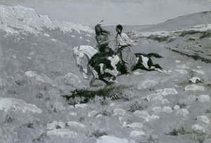 Ceremoni för den snabbaste hästen, ca 1900 av Frederic Remington