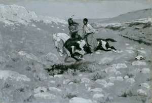 Ceremoni för den snabbaste hästen, ca. 1900. av Frederic Remington