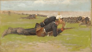 Fältövning för det preussiska infanteriet av Frederic Remington
