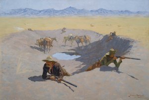 Kampen om vattenhålet av Frederic Remington