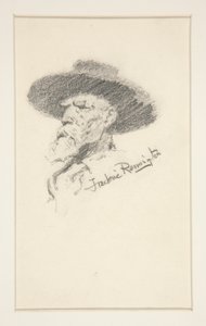 Huvudet av en man av Frederic Remington