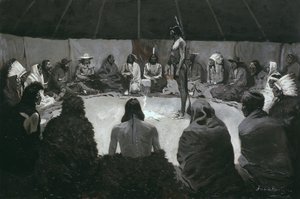 I Will Tell the White Man, c.1900 (olja på duk) av Frederic Remington