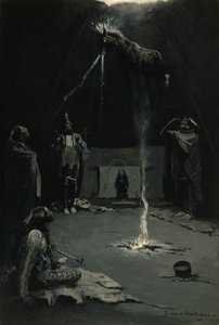 Indisk eldgud (Medicinhästens vandring) av Frederic Remington
