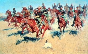 På södra slätten, 1907 av Frederic Remington