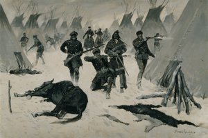 Besegrandet av Crazy Horse av Frederic Remington