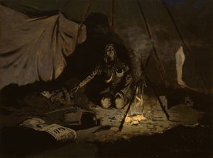De torra löven varade längre än hon av Frederic Remington