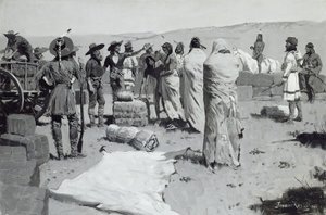 Tolken vinkade mot ungdomen, ca 1900 av Frederic Remington