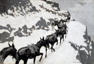 Mule-paketet av Frederic Remington