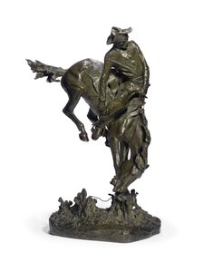 The Outlaw (brons med brungrön patina) av Frederic Remington