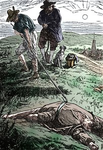 Illustration från History of the Plague Defoe, 1862, 1923