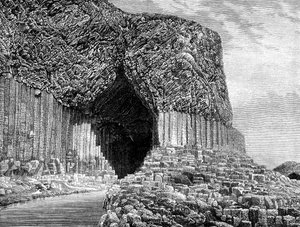 Fingals grotta, ön Staffa, Skottland, 1800-talet