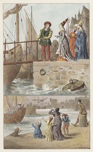 Till Nantes, till Nantes har anlänt (färg litho) av Frederic Theodore (after) Lix