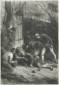 Amiral Lord Nelsons död i slaget vid Trafalgar av Frederic Theodore (after) Lix
