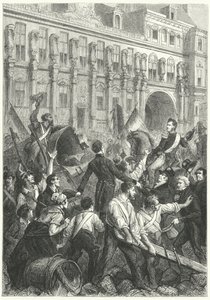 Louis Philippe, hertig av Orleans, på väg till Hotel de Ville, Paris av Frederic Theodore (after) Lix