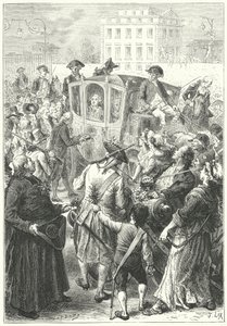 Ludvig XVI fördes till Paris efter att pöbeln attackerade slottet i Versailles