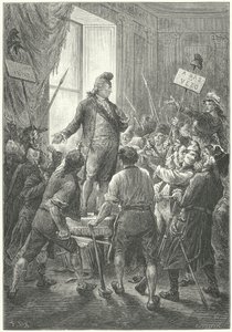 Ludvig XVI av Frankrike tvingades ta på sig en frygisk mössa av sans-culottes efter deras invasion av Tuileriespalatset