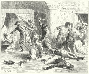 Massaker av fransmännen i Verona av Frederic Theodore (after) Lix