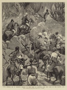 Med amiral Sir W Hewetts ambassad till kung John av Abessinien, den bästa delen av Maiensi-passet av Frederic Villiers