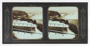 Vinter Niagara Falls, General View från den amerikanska sidan av Frederic and William Langenheim