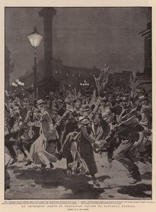 En improviserad dans på Trafalgar Square på lördagskvällen av Frederic de Haenen
