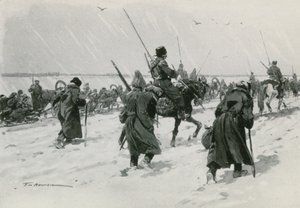 Konvoj av fångar till fots av Frederic de Haenen