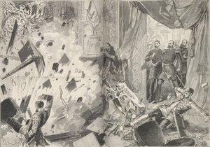 Kejsar Alexander II efter explosionen, kvällen den 17 februari 1880. av Frederic de Haenen