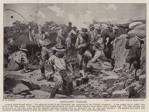 Serio-komisk krigföring (litho)