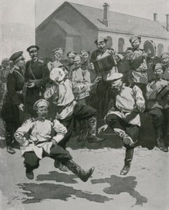 Soldater som dansar i kasernerna av Frederic de Haenen