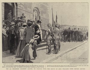 2:a Berkshire-regementet lämnar sina fanor till borgmästaren i King William