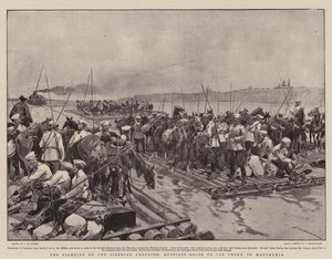 Striderna vid den sibiriska gränsen, ryssarna går till fronten i Manchuriet av Frederic de Haenen