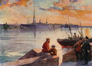 Palatskajen vid Neva av Frederic de Haenen