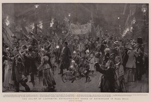 The Relief of Ladysmith, extraordinär scen av entusiasm i Pall Mall