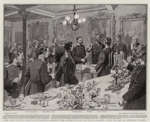 Prinsen av Wales besök i Berlin, Kaisers skål vid lunchen som ges av 1:a dragongardet av Frederic de Haenen