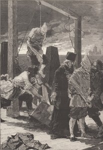 Avrättningen av Alexander Kvyatkovsky och Andrey Presnyakov den 16 november 1880. av Frederic de Haenen