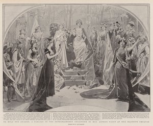 För att hjälpa vakterna, en tablå i den underhållning som anordnades av Arthur Paget på Hennes Majestäts teater. av Frederic de Haenen