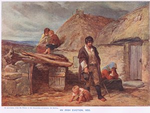 An Irish Eviction, illustration från Cassells 