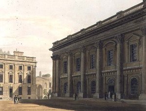 Exteriör av Christ Church Library, Peckwater, illustration från 