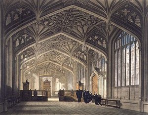Interior of Divinity School, illustration från 