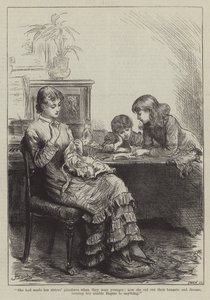 Människor jag har träffat, guvernanten (gravyr) av Frederick (attr. to) Barnard